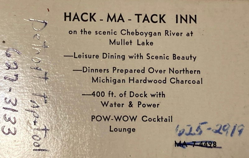 Hack-Ma-Tack Inn - Vintage Postcard (newer photo)
